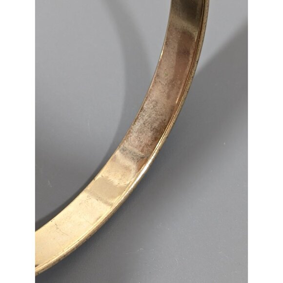 J.Crew Teal Green Enamel Bangle Bracelet Gold Tone 8 in Retro Y2K Stacking - Picture 4 of 7